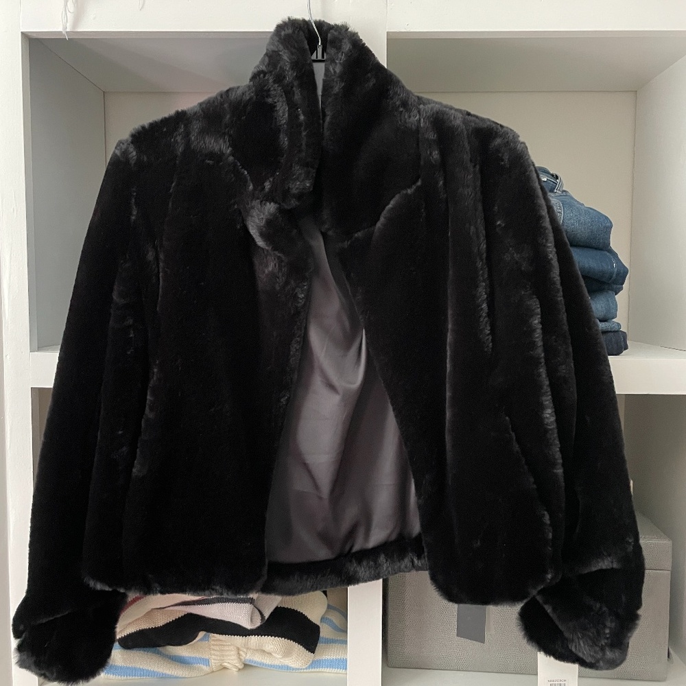 Black Faux Fur Coat- Blank NYC